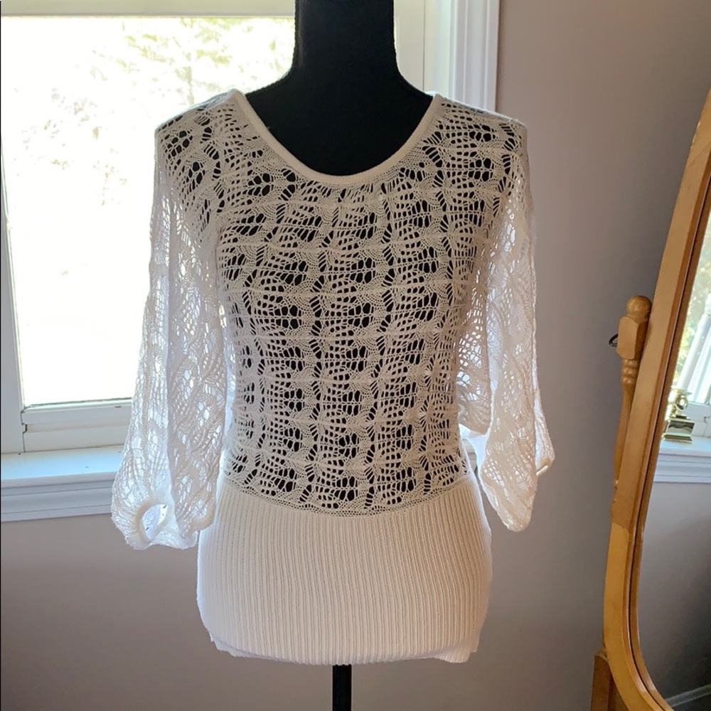 Bebe crochet knit sweater